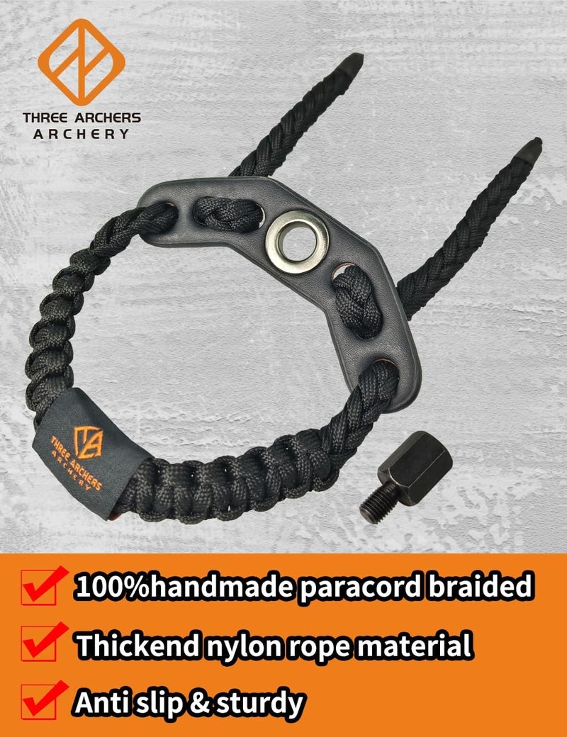 THREE ARCHERS Archery Bow Wrist Sling Adjustable Wrist Strap Loop Compound Bow Stabilizer & Hand Loop Carrier Hunting &Targeting Accessories - Image 2